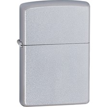 Zippo Çakmak Satin Mat Gri Hediyelik Kutu Benzin Taş Set Du10Mat