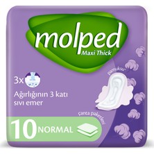 Molped Kalın Ped Tekli Sargılı Paket Normal 10 Adet