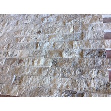 Markataş 5X10Cm Latte Silver Doğal Taş Traverten Patlatma Mozaik Duvar Kaplaması
