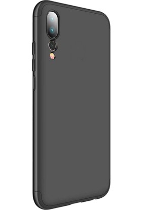 DVR Huawei P20 Pro Kılıf Elegant Whole Body Protector Ays 3 Parça (Siyah) + Nano Cam Ekran Koruyucu