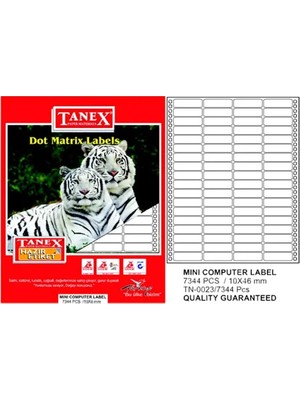 Tanex 10X46 Mm Bilgisayar Etiketi