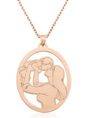 Ervanur Gümüş Anne Bebek Kolye