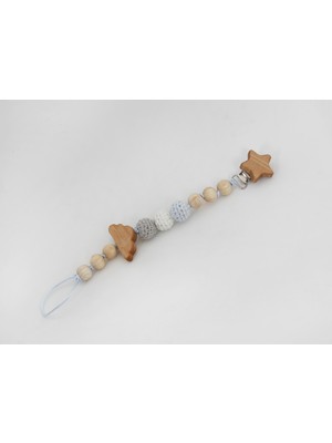 Key Kids Akçaağaç Doğal Emzik Askısı Ve Emzik Zinciri Ve Emzik Klipsi