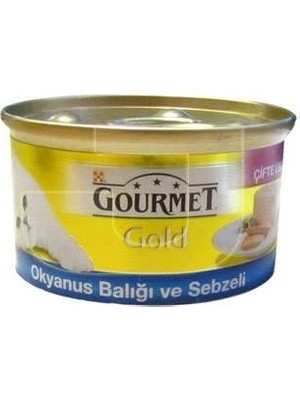 Gourmet Gold Okyanus Balıklı & Sebzeli Konserve Kedi Maması 85G