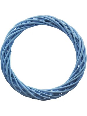 Mutlu Adım 25 cm Kapı Süsü Çelengi Doğal Ahşap