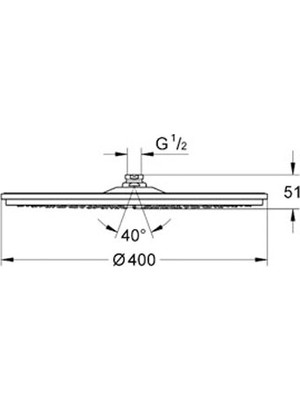 Grohe Rainshower® Cosmopolitan Tepe Duşu Jumbo 40 cm - 28778000