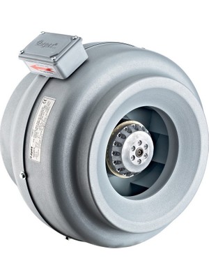 Ayas 12.5 cm çap YKA-125B-2K-M 2500 D/D 220/230 volt Monofaze Yuvarlak Kanal Tipi Radyal Fan