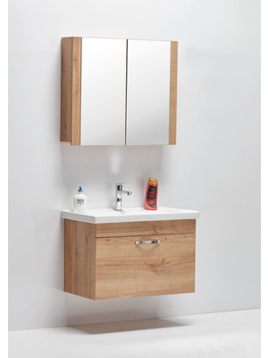 Saydam Banyo Stil 60 cm Banyo Dolabı Meşe