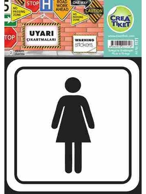 Crea Etiket Uyarı Bayan Wc Figürü 1171