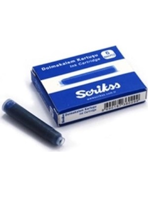 Scrikss Dolma Kalem Kartuşu Mavi 6 Lı