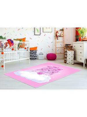 Dekoreko Antialerjik Kaymaz Taban Yıkanabilir Çocuk Odası Halısı 518 100X160 cm