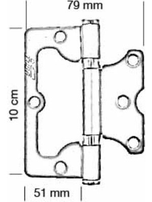 Tuba Kl-410 10 Cm Kelebek Alüminyum Menteşe, Saten