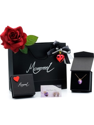 Monemel Lacivert Swarovski Taşlı Küpe