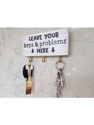 Lamoneta Mini Leave Your Keys Gri Anahtarlık