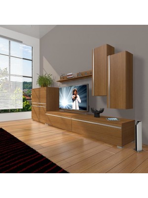 Decoraktiv Eko 6 Mdf Std Tv Ünitesi Tv Sehpası Naturel Ceviz