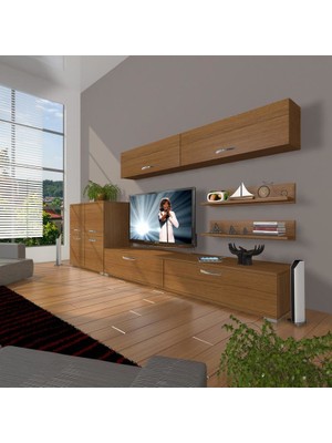 Decoraktiv Eko 6Y Slm Std Tv Ünitesi Tv Sehpası Naturel Ceviz