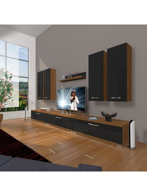 Decoraktiv Eko 8D Slm Tv Ünitesi Tv Sehpası Ceviz Siyah