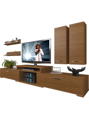 Decoraktiv Flex 5D MDF Tv Ünitesi Tv Sehpası Naturel Ceviz