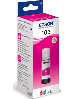 Epson 103 EcoTank 65 Ml Kırmızı ( Magenta ) Mürekkep Kartuş C13T00S34A