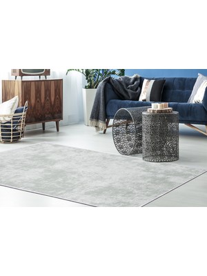 Dekoreko İpek Saçaksız Yıkanabilir Kaymaz Taban Halı 2092 Gri 120X180