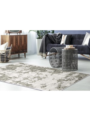 Dekoreko İpek Saçaksız Yıkanabilir Kaymaz Taban Halı 7003 Bej 120X180
