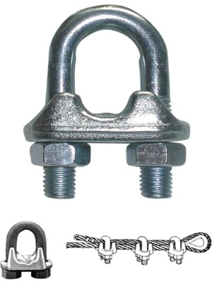 Can Çelik Halat Klemensi 6Mm (10 Adet)