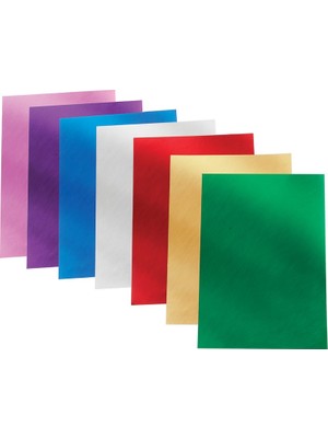 Puti Metalik Fon Kartonu 25x35 Cm 10 Lu Karışık Renkli Set Ayna Yüzeyli Kırtasiye Ürünü