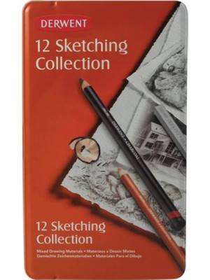 Derwent Sketching Collection 12'Li Teneke Kutu