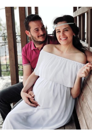 Moda Labio Babyshower Melek Kol Tesettur Hamile Elbisesi Facebook