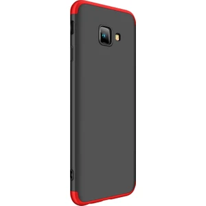 Samsung Galaxy J4 Core Kılıf Double Dip 360 Protective Siyah Kırmızı