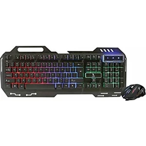 Polygold PG-8014 Işıklı Oyuncu Klavye Mouse Seti - Siyah