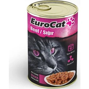 Eurocat Kedi Konservesi Biftekli 415 Gr