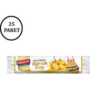 Koku Hapsetme Vanilya Büzgülü Büyük Çöp Torbası (25 Paket)