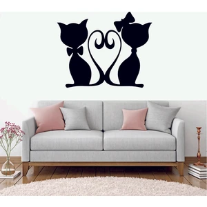 Başaran Sticker Kediler Sevgili Dekoratif Duvar Sticker