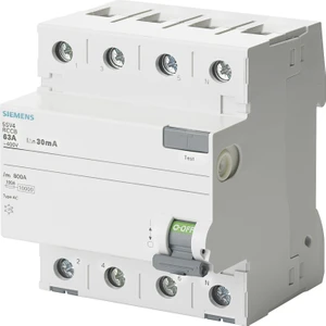 5Sv4346-0  63A  30Ma   400V (3 Faz + Nötr) Kaçak Akım Koruma Rölesi