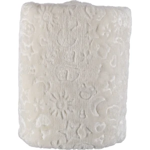 Kutulu Peluş Battaniye Krem