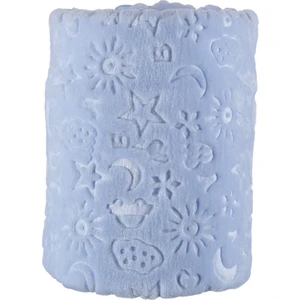 Kutulu Peluş Battaniye Mavi