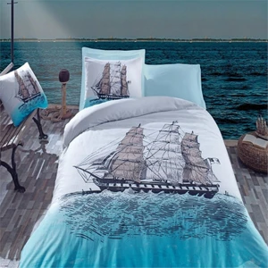 Cotton Box Maritime Ranforce Nevresim Takımı Shıp Mavi Tek Kişilik