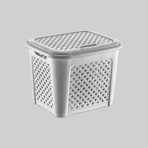 Time Rattan Kapaklı Çamaşır Sepeti