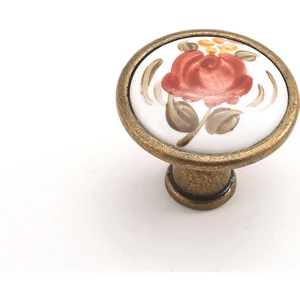 Porselen Romantik(El Dekor) Düğme Kulp