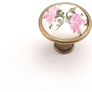 Porselen Romantik Düğme Kulp