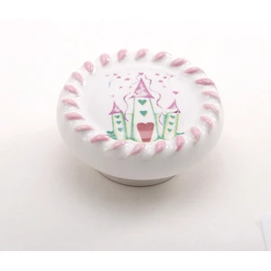 Porselen Taçlı Ufo Düğme Kulp