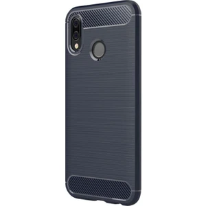 DVR Huawei P20 Lite Kılıf Room Özel Karbon Hybrid Silikon (Lacivert) + Cam Ekran Koruyucu