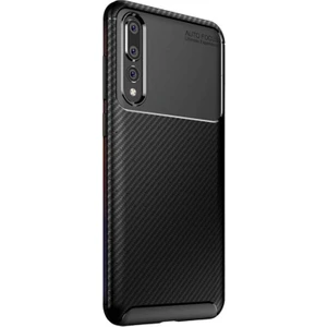 DVR Huawei P20 Pro Silikon Kılıf Ultra Soft Negro Karbon Darbe Emici (Siyah) + Cam Ekran Koruyucu