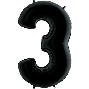 GRABO 3 Rakam Siyah Folyo Balon 40"