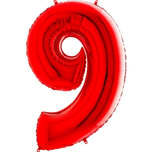 GRABO 9 Rakam Kırmızı Folyo Balon 40"