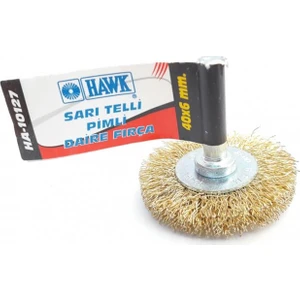 HA10127 Pimli Sarı Tel Daire Fırça 40x6 mm