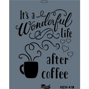 New Seri N-418 Stencil 35x25 cm
