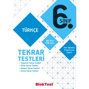 Tudem Yayınları 6 Türkçe Tekrar Testleri