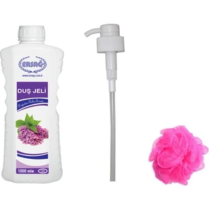 Duş Jeli Leylak 1000 ml.+ Pompa Aparat + Banyo Lifi